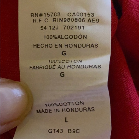 Red Short Sleeve Shirt w/ Miami Heat Patch Large - Picture 4 of 6